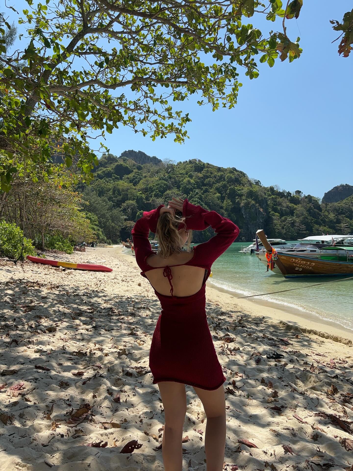 Open back dress red - Image 10