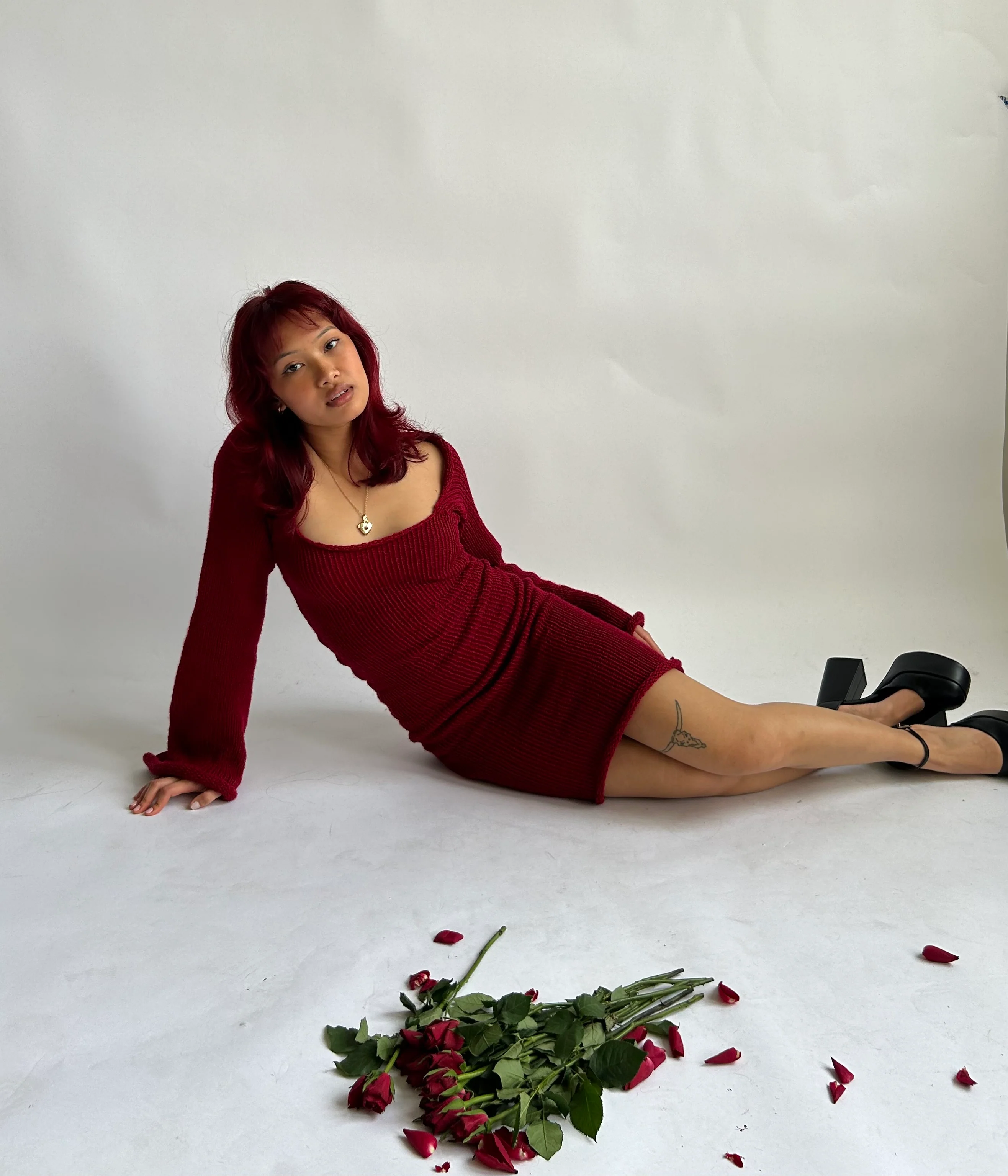 Open back dress red - Image 4
